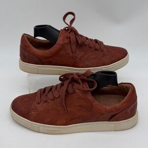 Frye Ivy Low Top Cognac - Oyster Leather Sneakers Women's Size 7